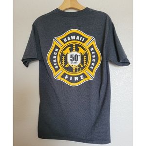 Hanes Gray Hawaii Rescue Fire Tee